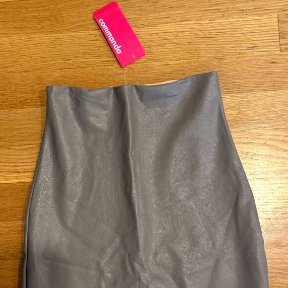 Commando Faux Leather Miniskirt (Ash /Grey color) -Size Small - Picture 2 of 3